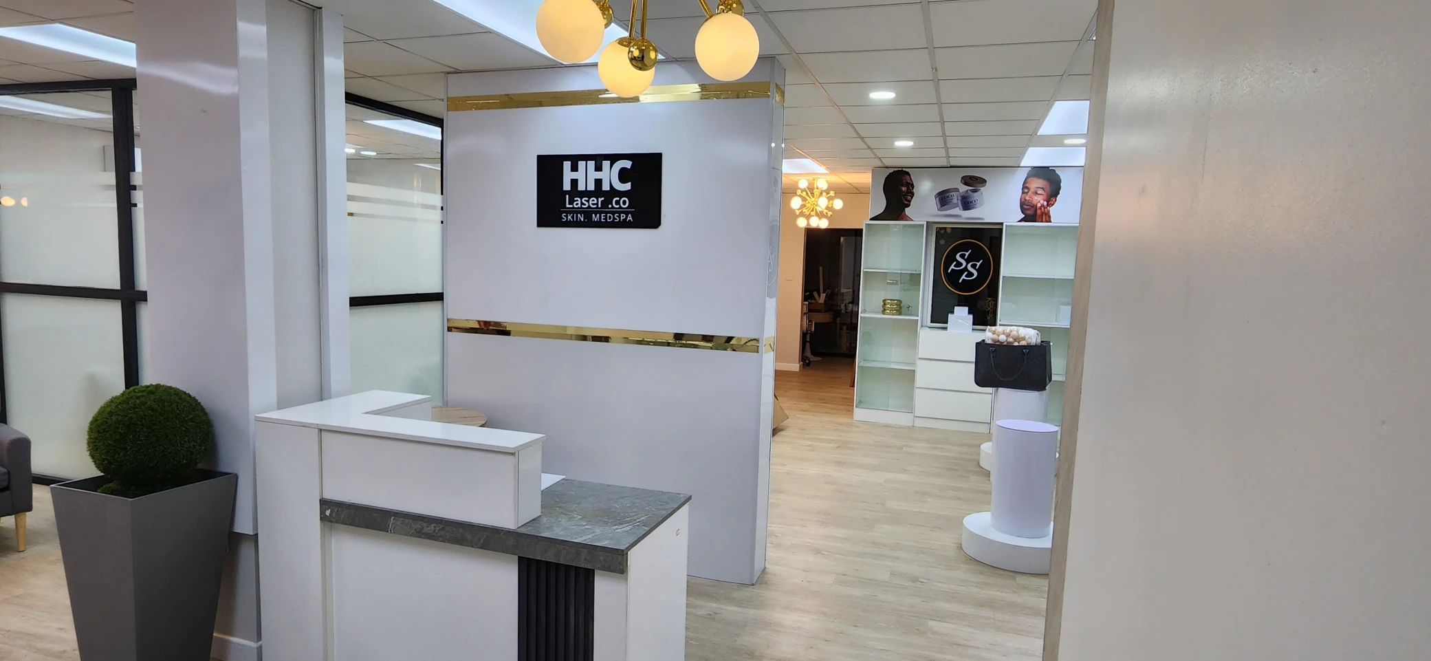 Modern luxury clinic reception area